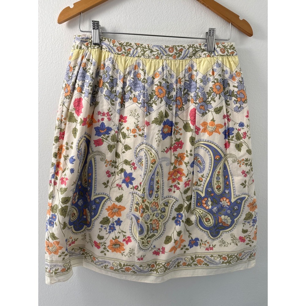 VTG Talbot Floral Paisley Skirt Size 6 100% Cotton Cottagecore Coastal Feminine